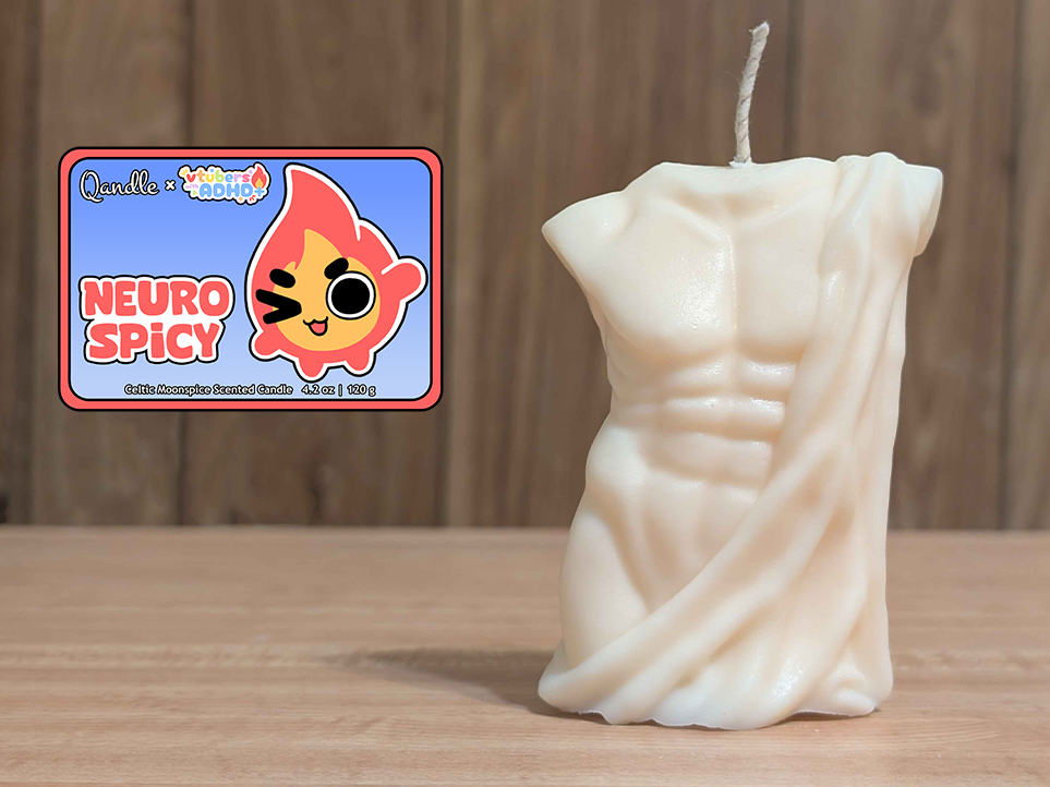 Neurospicy Masculine Body Candle