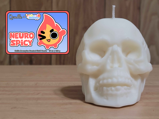 Neurospicy Skull Candle