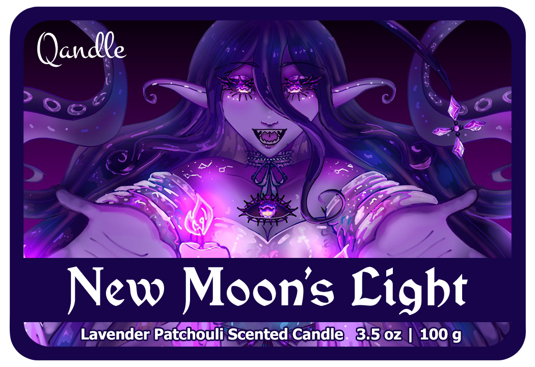 New Moon's Light Feminine Body Candle