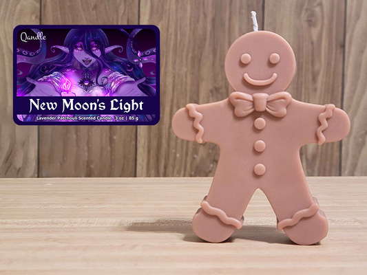 New Moon's Light Gingerbread Man Candle