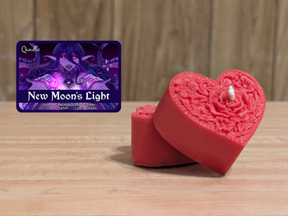 New Moon's Light Heart Candles