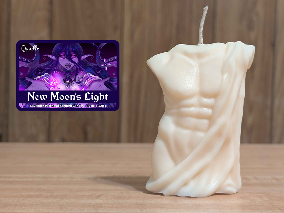 New Moon's Light Masculine Body Candle