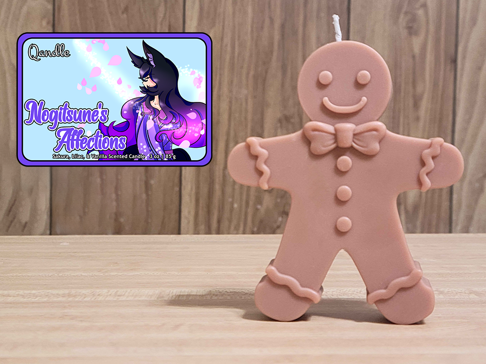 Nogitsune's Affections Gingerbread Man Candle