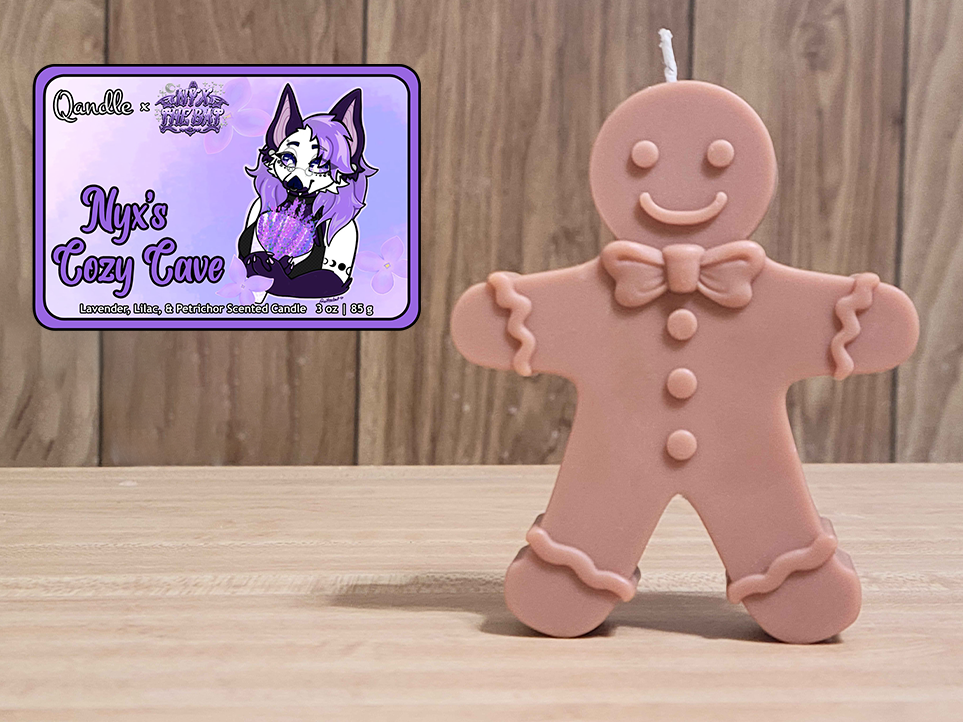 Nyx's Cozy Cave Gingerbread Man Candle