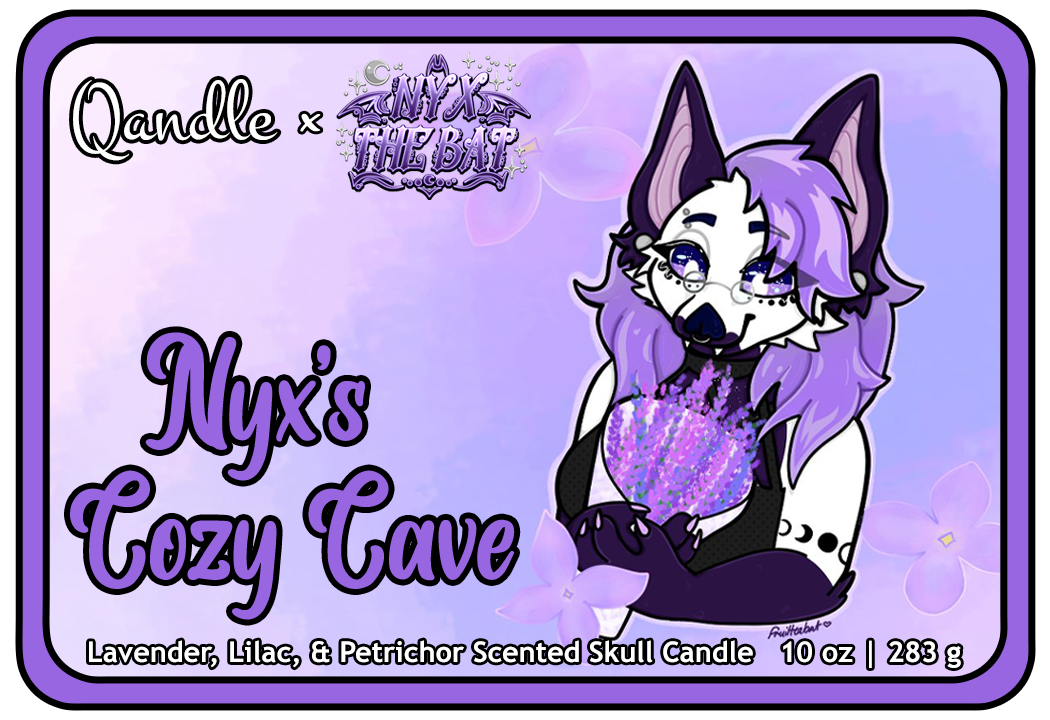 Nyx's Cozy Cave Skull Candle