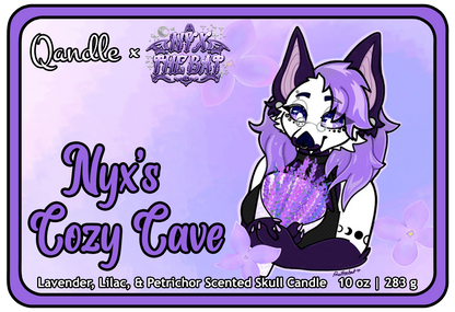 Nyx's Cozy Cave Skull Candle