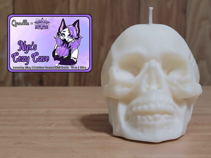 Nyx's Cozy Cave Skull Candle