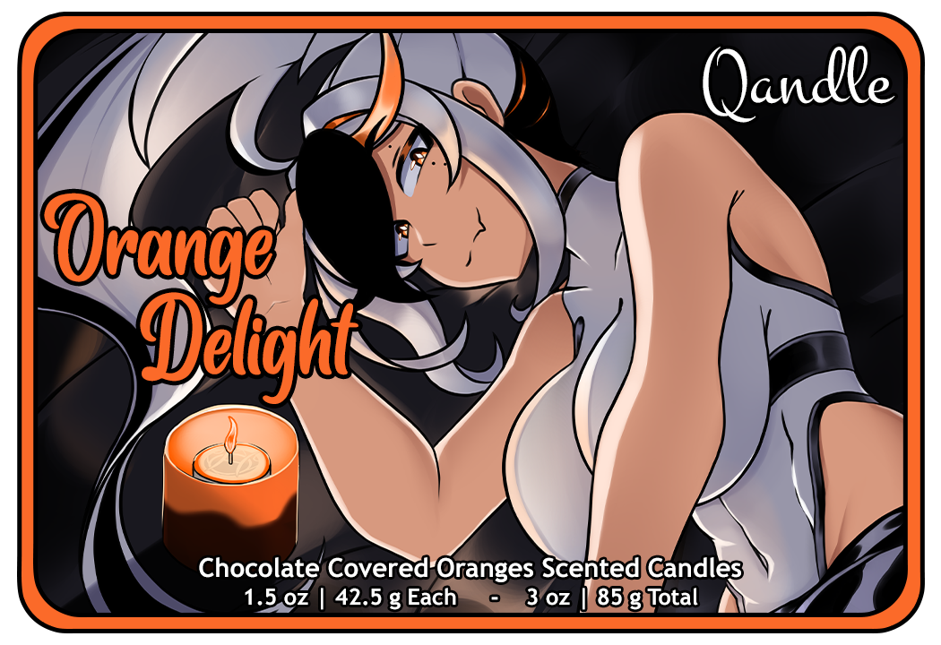 Orange Delight Heart Candles