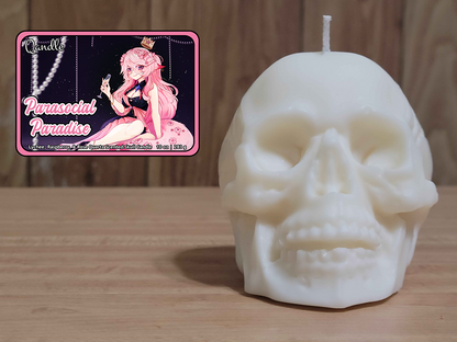 Parasocial Paradise Skull Candle