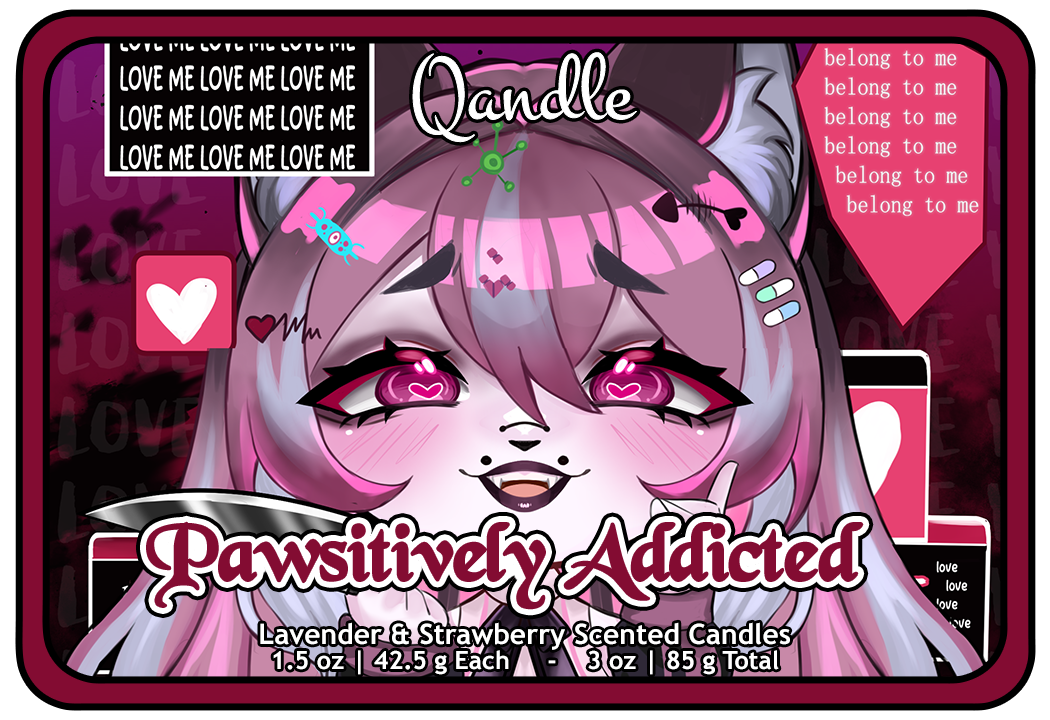 Pawsitively Addicted Heart Candles