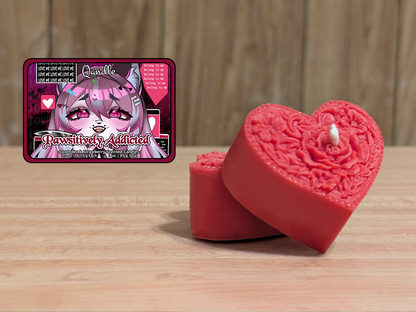 Pawsitively Addicted Heart Candles