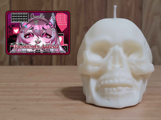 Pawsitively Addicted Skull Candle