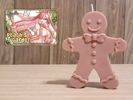 Peach's Garden Gingerbread Man Candle