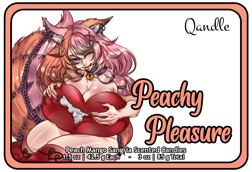 Peachy Pleasure Heart Candles