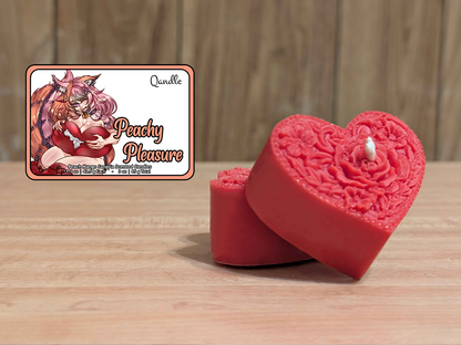 Peachy Pleasure Heart Candles