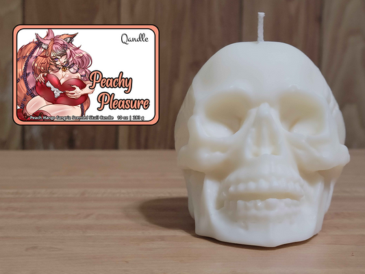 Peachy Pleasure Skull Candle