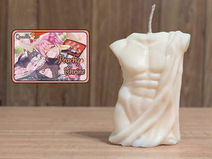 Peachy Shrine Masculine Body Candle