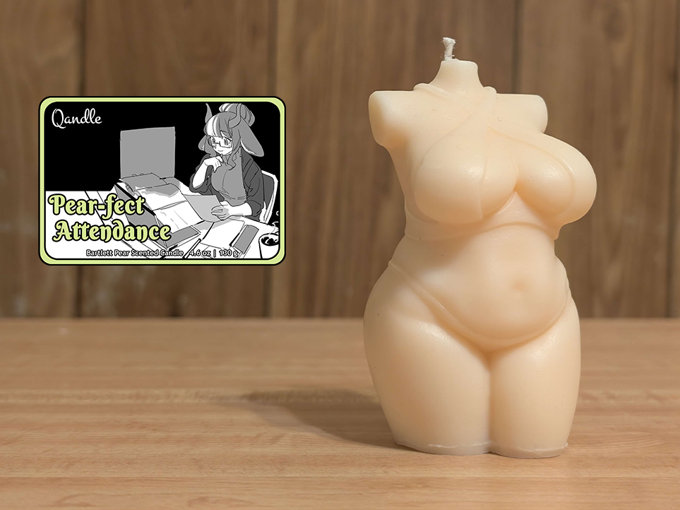 Pear-fect Attendance Curvy Body Candle