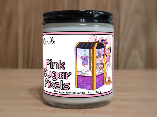 Pink Sugar Pixels Candle