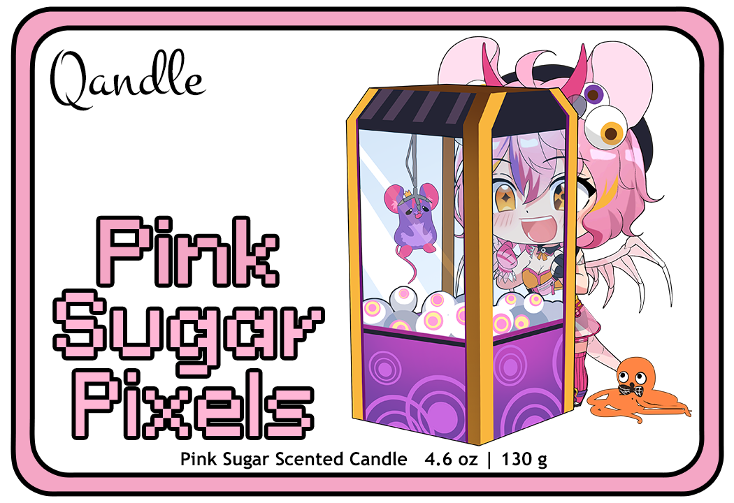 Pink Sugar Pixels Curvy Body Candle