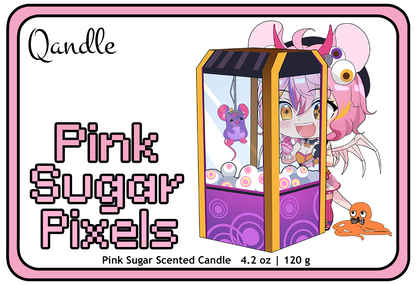 Pink Sugar Pixels Masculine Body Candle