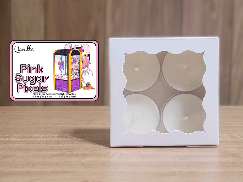 Pink Sugar Pixels Tealight Candles