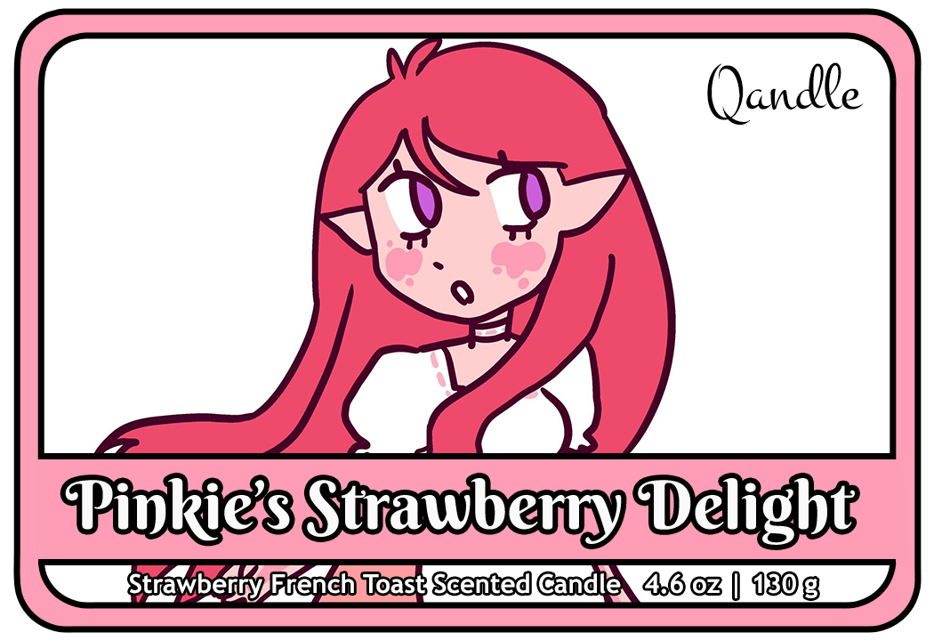 Pinkie's Strawberry Delight Curvy Body Candle