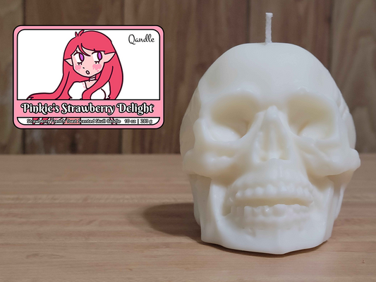 Pinkie's Strawberry Delight Skull Candle