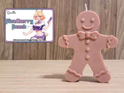 Pixelberry Punch Gingerbread Man Candle