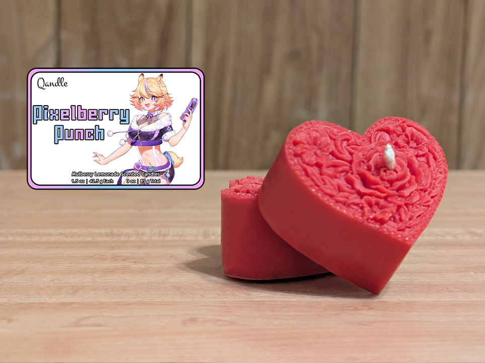 Pixelberry Punch Heart Candles