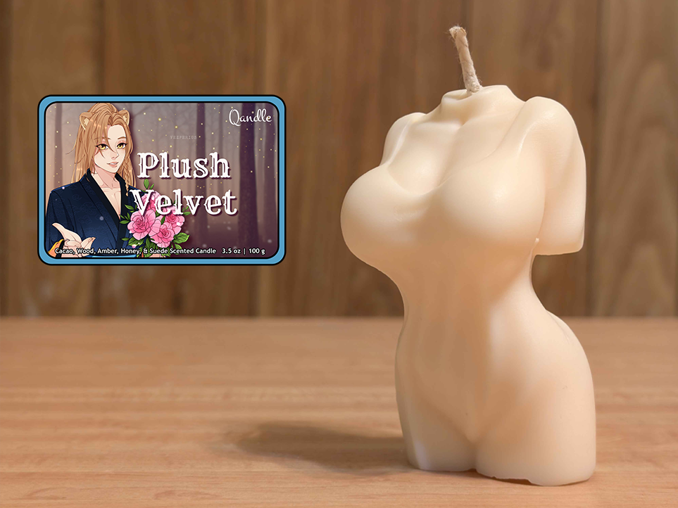 Plush Velvet Feminine Body Candle