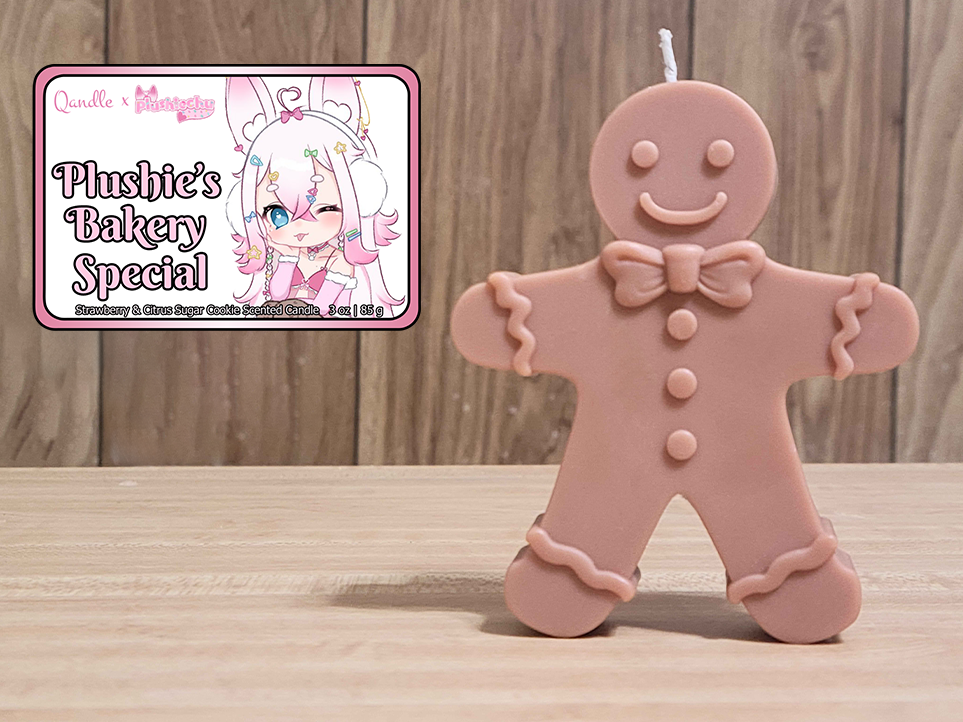 Plushie's Bakery Special Gingerbread Man Candle