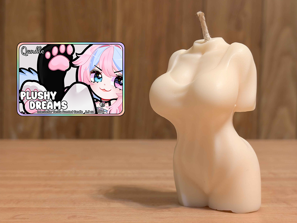 Plushy Dreams Feminine Body Candle