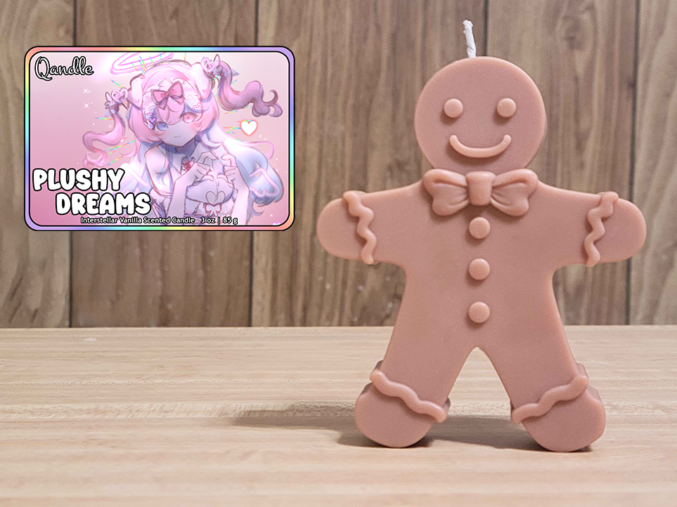 Plushy Dreams Gingerbread Man Candle