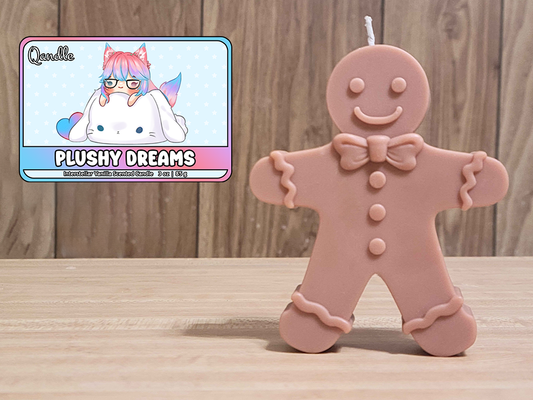 Plushy Dreams Gingerbread Man Candle