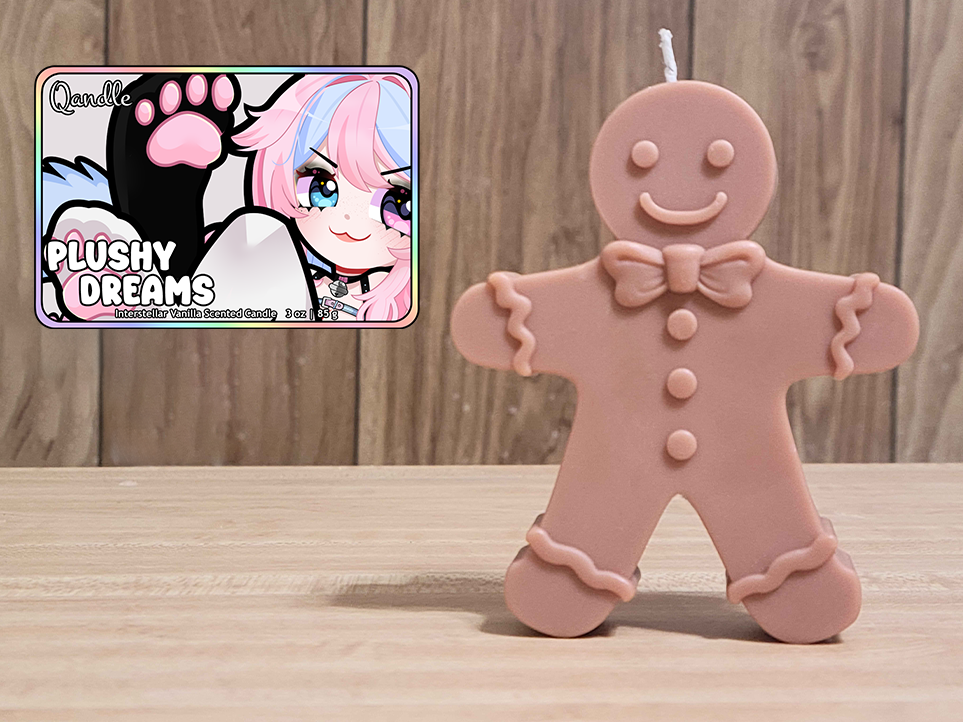 Plushy Dreams Gingerbread Man Candle