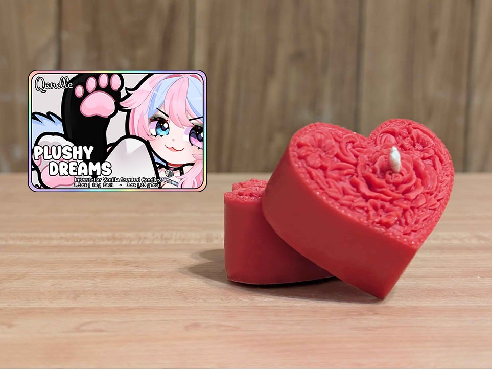 Plushy Dreams Heart Candles