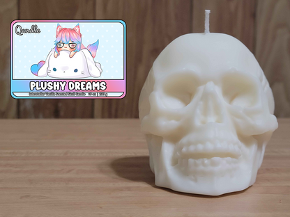 Plushy Dreams Skull Candle