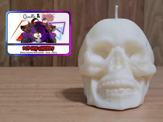 Pop My Cherry Skull Candle