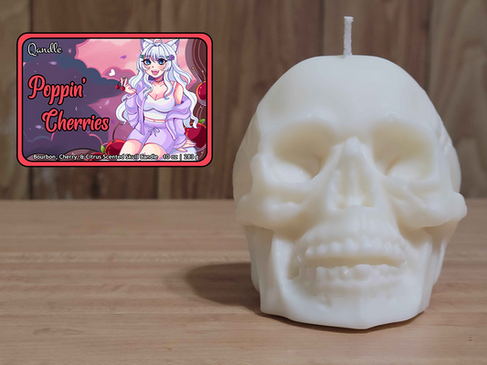 Poppin' Cherries Skull Candle