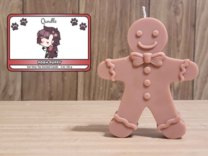 Posh Puppy Gingerbread Man Candle