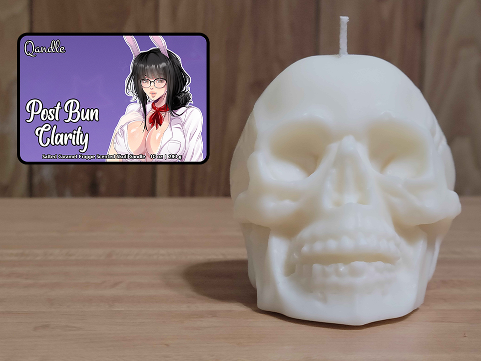 Post Bun Clarity Skull Candle