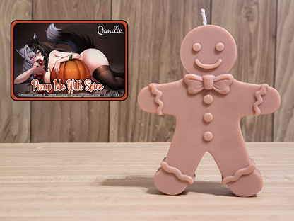 Pump Me With Spice Gingerbread Man Candle