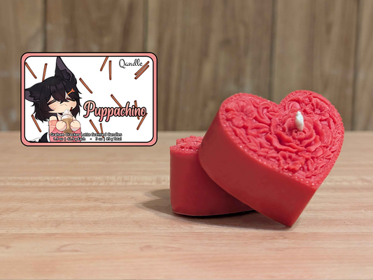 Puppachino Heart Candles