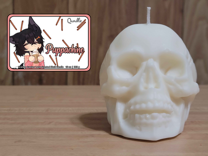 Puppachino Skull Candle