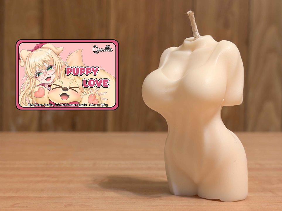 Puppy Love Feminine Body Candle