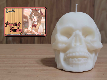 Purrfect Pastry Skull Candle