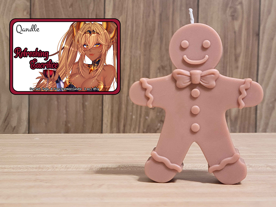 Refreshing Sacrifice Gingerbread Man Candle