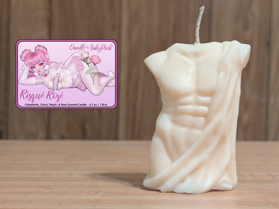 Risqué Rosé Masculine Body Candle