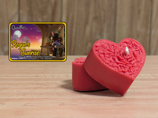 Rogue's Sunrise Heart Candles